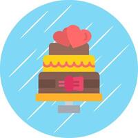 Wedding Cake Flat Circle Icon Design vector