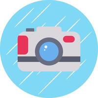 Camera Flat Circle Icon Design vector