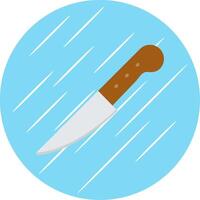cuchillo plano circulo icono diseño vector