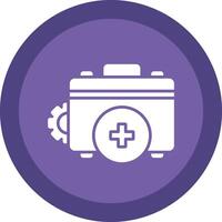 Medical Line Shadow Circle Icon Design vector