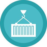 Container Loading Glyph Due Circle Icon Design vector