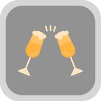 Cheers Flat round corner Icon Design vector
