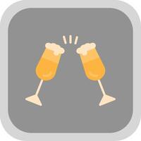 Cheers Flat round corner Icon Design vector