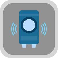 Woofer Flat round corner Icon Design vector