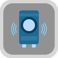 Woofer Flat round corner Icon Design vector