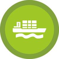 Bulk Carrier Glyph Due Circle Icon Design vector