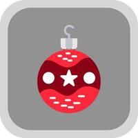 Bauble Flat round corner Icon Design vector