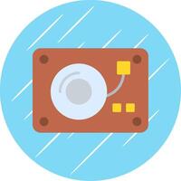 Turntable Flat Circle Icon Design vector