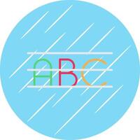 Alphabet Flat Circle Icon Design vector