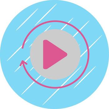 Processing Flat Circle Icon Design vector