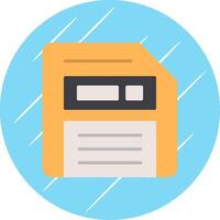 Floppy Disk Flat Circle Icon Design vector