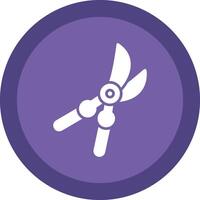 Purning Shears Glyph Due Circle Icon Design vector