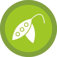 Pea Glyph Due Circle Icon Design vector