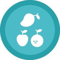 Fruits Glyph Due Circle Icon Design vector