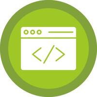 Coding Line Shadow Circle Icon Design vector