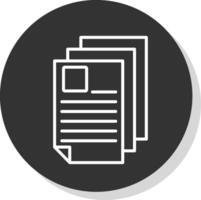 Curriculum Line Shadow Circle Icon Design vector