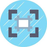 Grid Flat Circle Icon Design vector