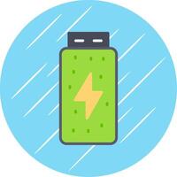 Battery Status Flat Circle Icon Design vector