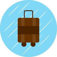 Luggage Flat Circle Icon Design vector