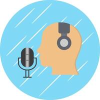 Microphone Flat Circle Icon Design vector