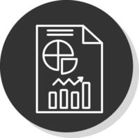 Analytics Line Shadow Circle Icon Design vector