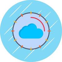 Cloud Computing Flat Circle Icon Design vector