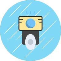 Camera Flash Flat Circle Icon Design vector