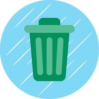 basura plano circulo icono diseño vector