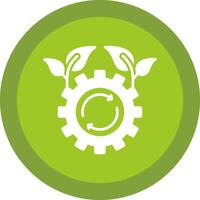 Sustainable Technology Glyph Due Circle Icon Design vector