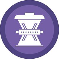 Waste Reduction Glyph Due Circle Icon Design vector