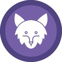Rare Animals Glyph Due Circle Icon Design vector