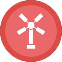 Windmill Glyph Due Circle Icon Design vector