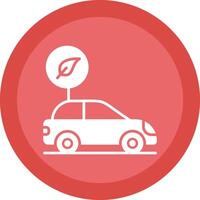 Zero Emission Glyph Due Circle Icon Design vector