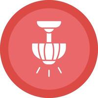 Lamp Line Shadow Circle Icon Design vector