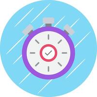 Stopwatch Flat Circle Icon Design vector