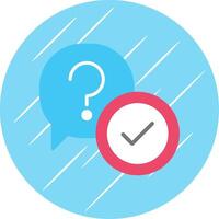 Question Flat Circle Icon Design vector