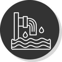 Sewer Glyph Due Circle Icon Design vector