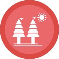 Healthy Forest Glyph Due Circle Icon Design vector