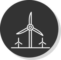 Turbine Energy Glyph Due Circle Icon Design vector