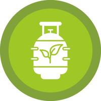 Bio Gas Glyph Due Circle Icon Design vector