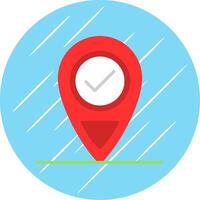 Location Flat Circle Icon Design vector