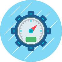 Pressure Gauge Flat Circle Icon Design vector