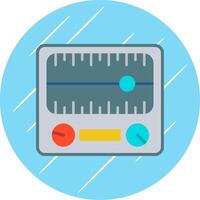 Dial Flat Circle Icon Design vector