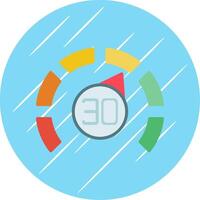 Thermostat Flat Circle Icon Design vector