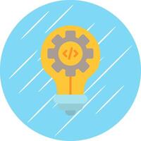 Idea Flat Circle Icon Design vector