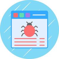 Bug Flat Circle Icon Design vector