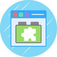 Plugins Flat Circle Icon Design vector