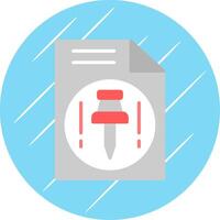 Push Flat Circle Icon Design vector