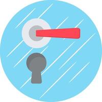 Door Handle Flat Circle Icon Design vector