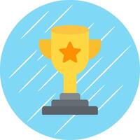 Trophy Flat Circle Icon Design vector